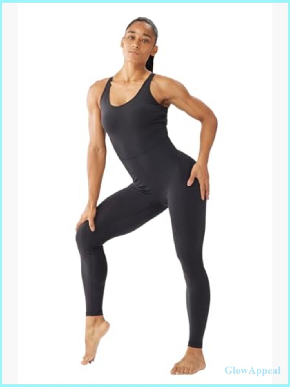 Sleeveless Backless Bodysuit Jumpsuit Yoga Romper Dance Unitard Workout Bodycon - Picture 6 of 7